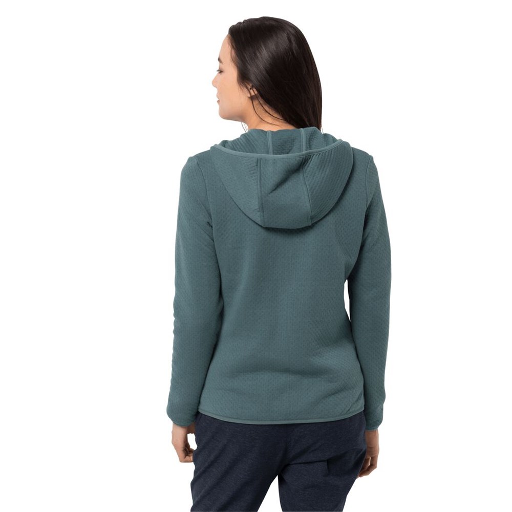 Chaquetas De Lana Jack Wolfskin Natori Hooded Mujer Verdes Claro | SZ1680732