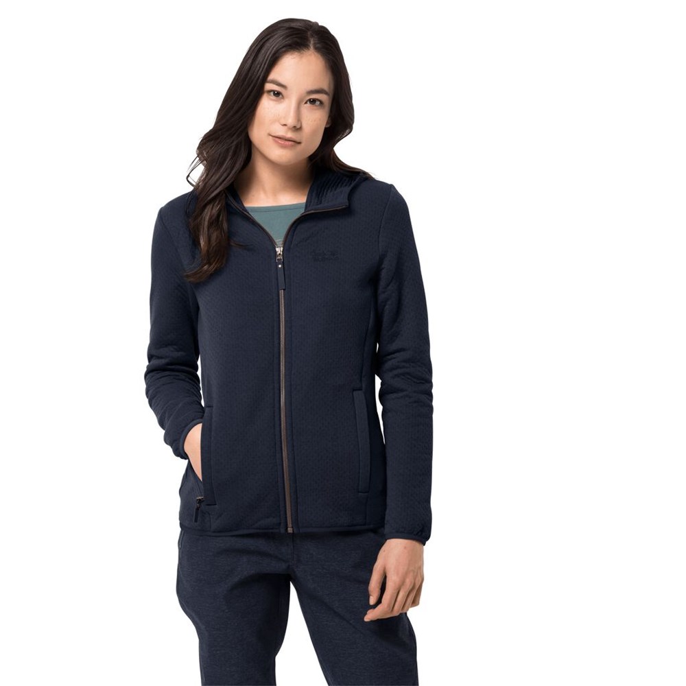 Chaquetas De Lana Jack Wolfskin Natori Hooded Mujer Azules | NP7315849