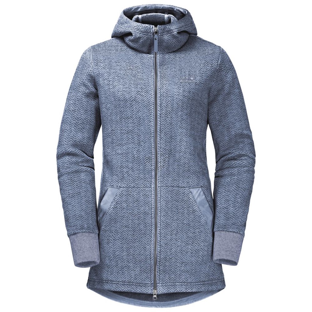 Chaquetas De Lana Jack Wolfskin Patan Long Mujer Azules Azules | UI8425901