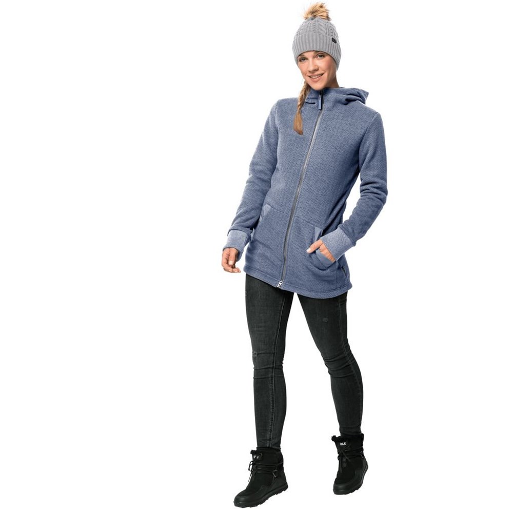 Chaquetas De Lana Jack Wolfskin Patan Long Mujer Azules Azules | UI8425901