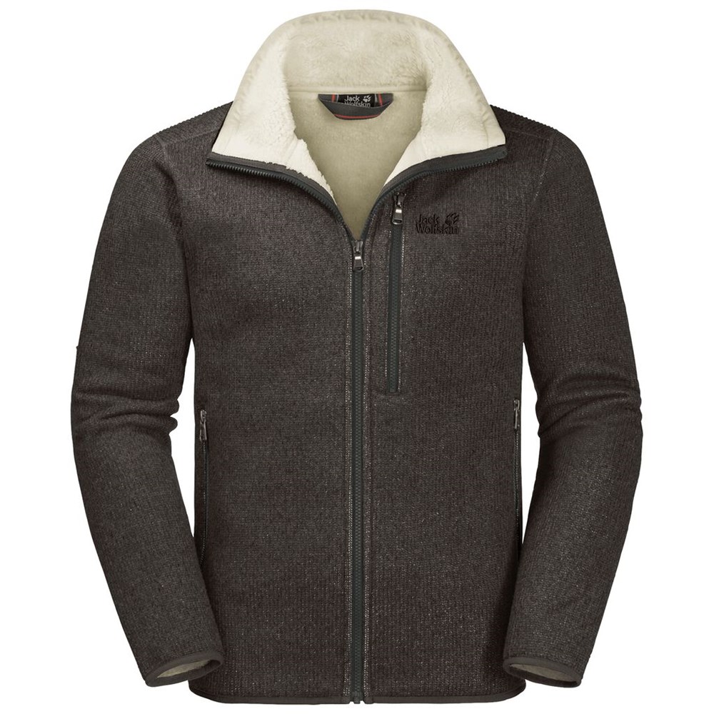 Chaquetas De Lana Jack Wolfskin Robson Fjord Hombre Grises Marrom | QA6794120