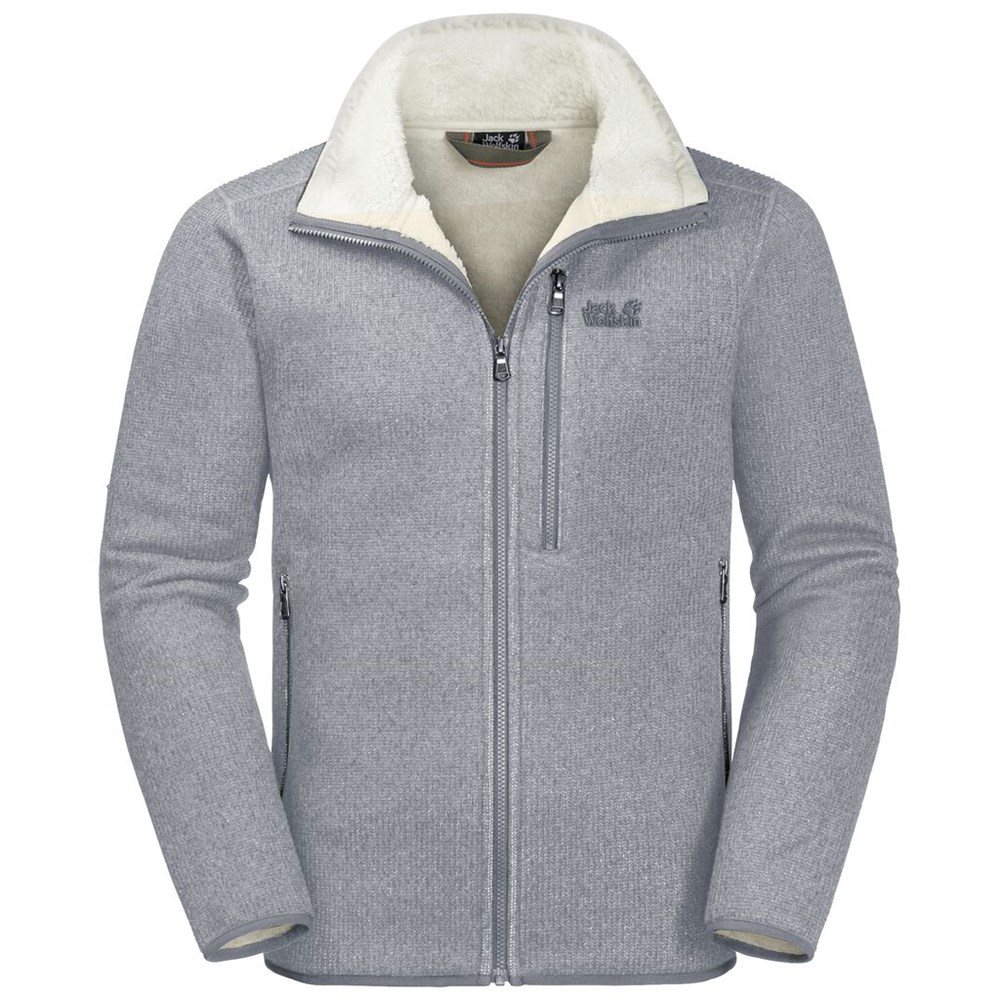 Chaquetas De Lana Jack Wolfskin Robson Fjord Hombre Grises | VB6140359