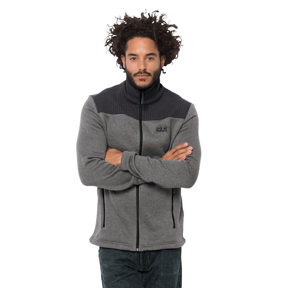 Chaquetas De Lana Jack Wolfskin Scandic Hombre Grises | BL1652938