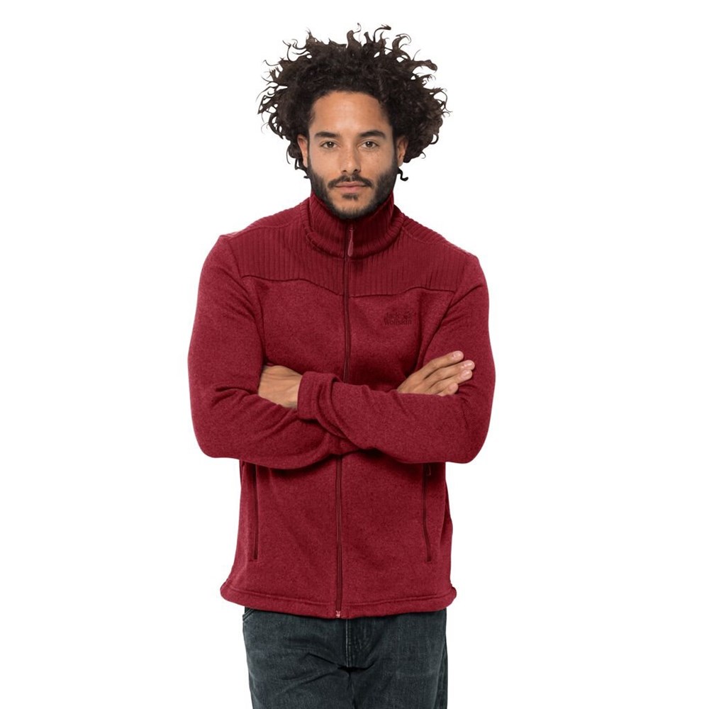 Chaquetas De Lana Jack Wolfskin Scandic Hombre Rojos Oscuro | IW2183675