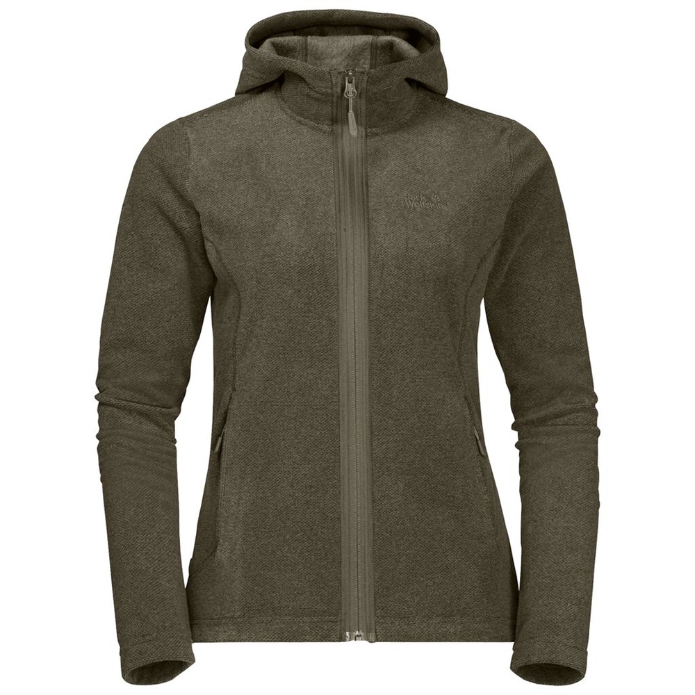 Chaquetas De Lana Jack Wolfskin Skywind Hooded Mujer Grises | QC2083146