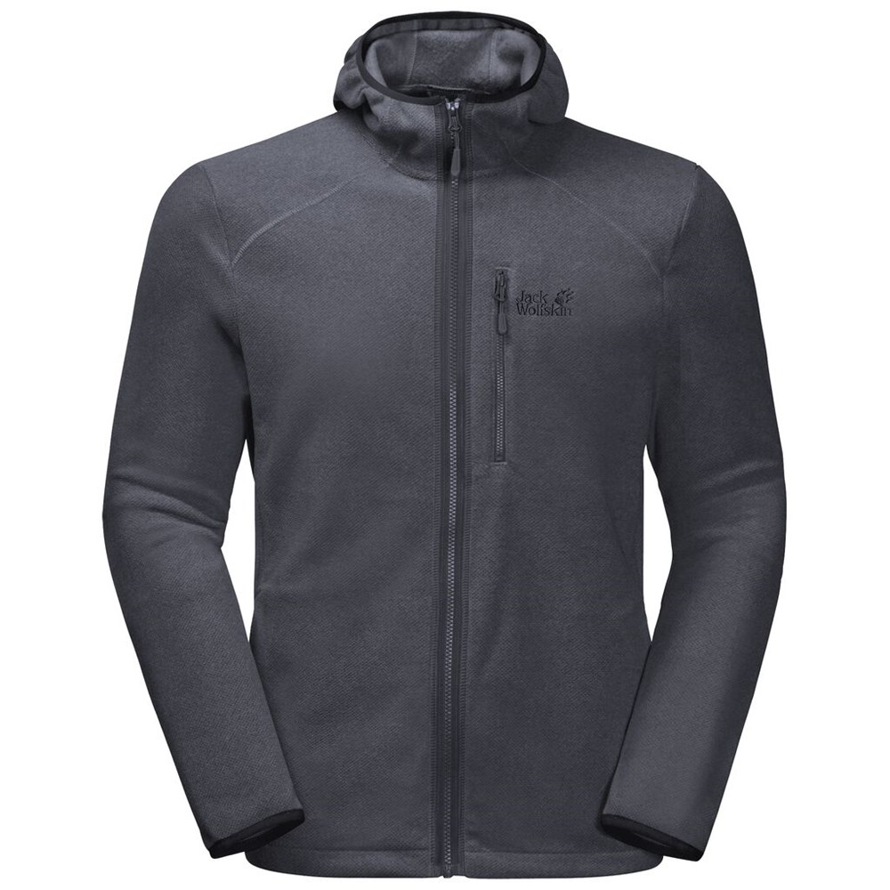 Chaquetas De Lana Jack Wolfskin Skywind Hooded Hombre Anthracite | CV3647125