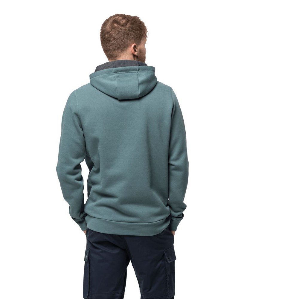 Jerséis Jack Wolfskin Brand Hoody Hombre Verdes Claro | PR9638452