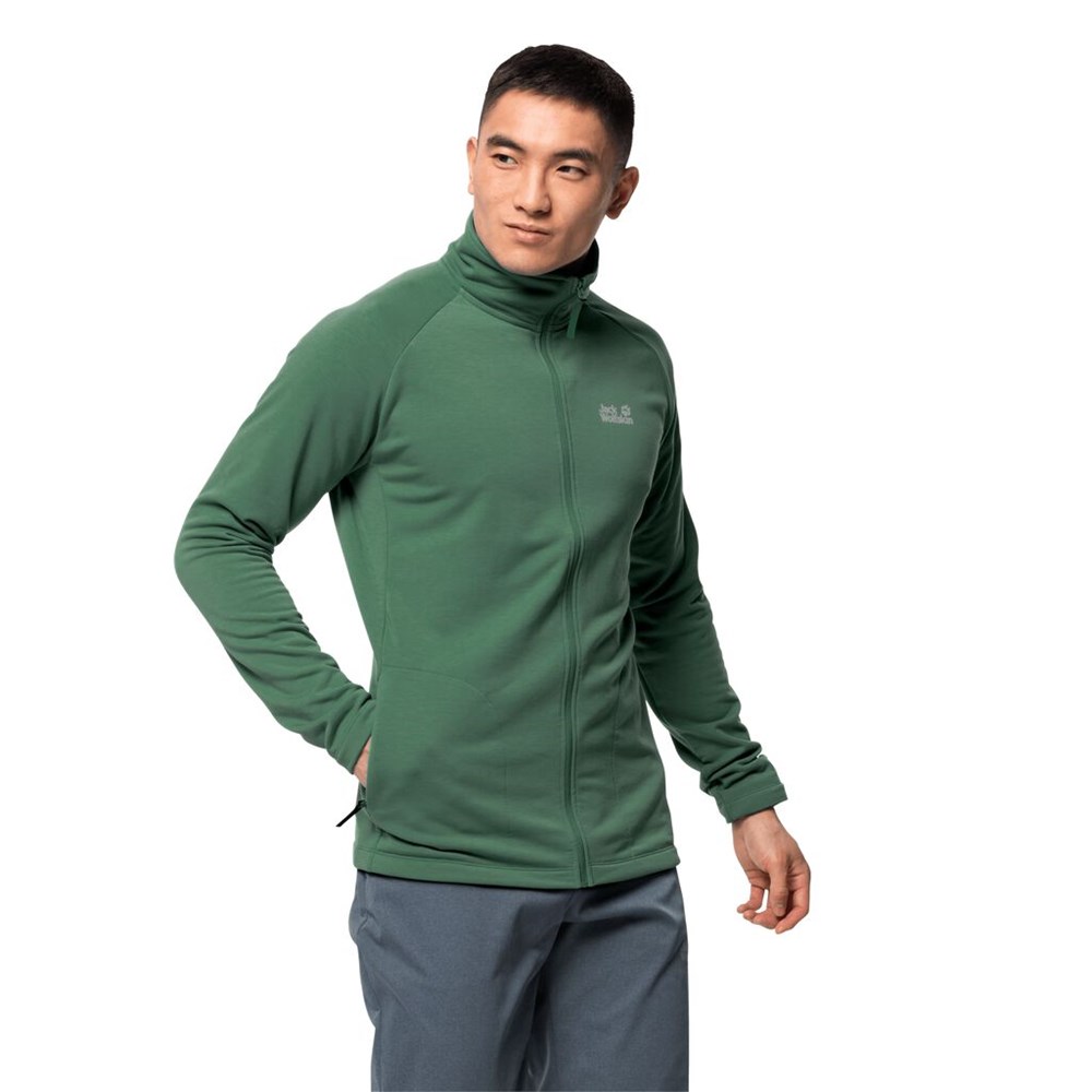 Jerséis Jack Wolfskin Jwp Midlayer Hombre Verde Oliva | NA5913264