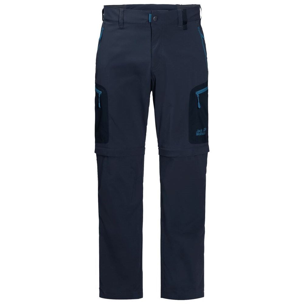 Pantalón softshell Jack Wolfskin Activate Light Zip Off Hombre Azules | XB9647238