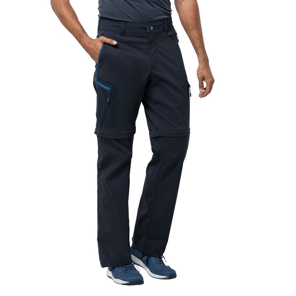 Pantalón softshell Jack Wolfskin Activate Light Zip Off Hombre Azules | XB9647238