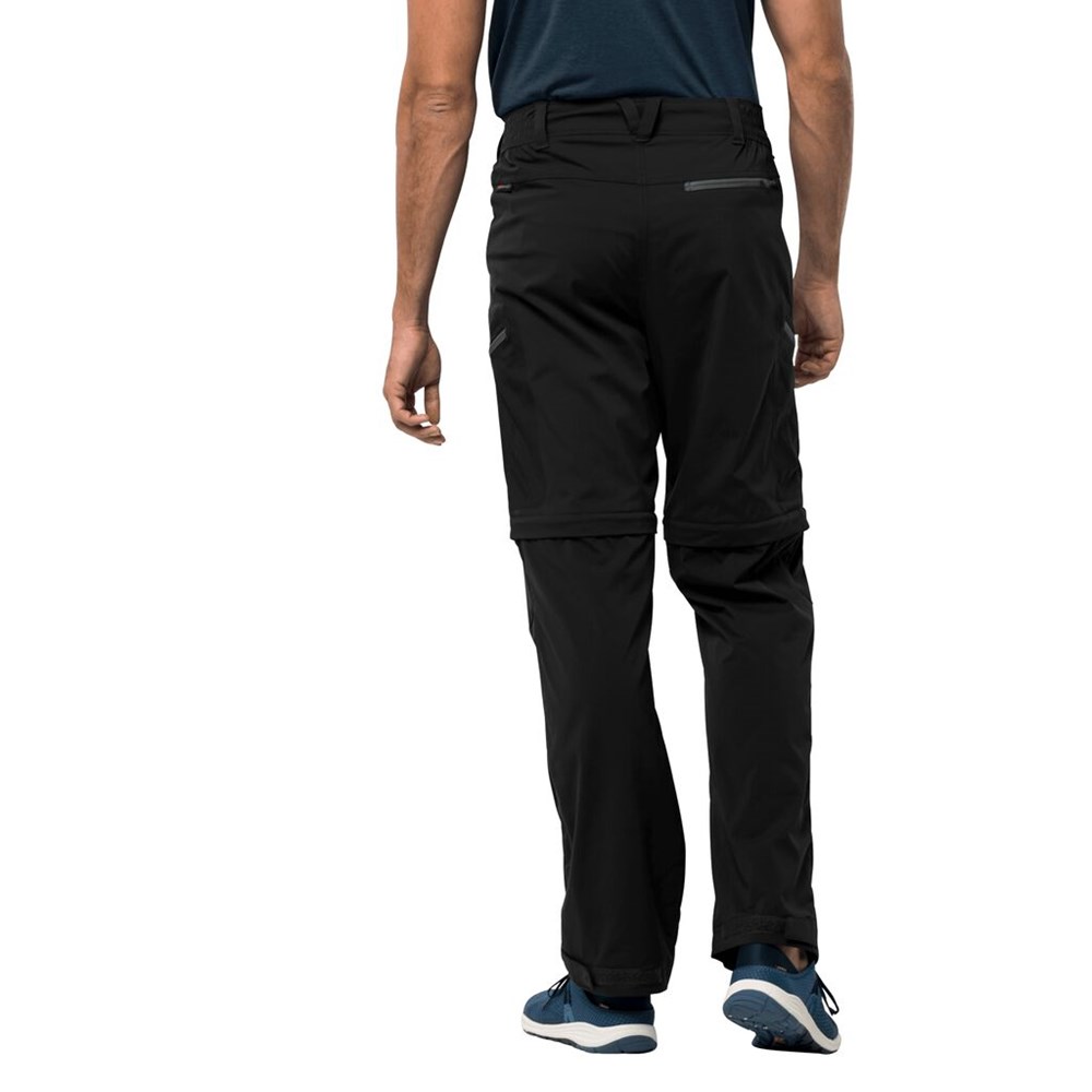 Pantalón softshell Jack Wolfskin Activate Light Zip Off Hombre Negros | ED8270435