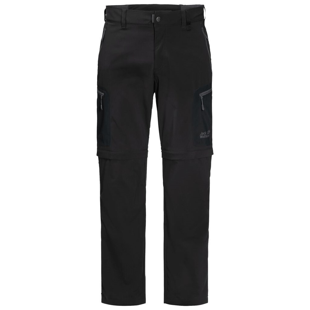 Pantalón softshell Jack Wolfskin Activate Light Zip Off Hombre Negros | ED8270435