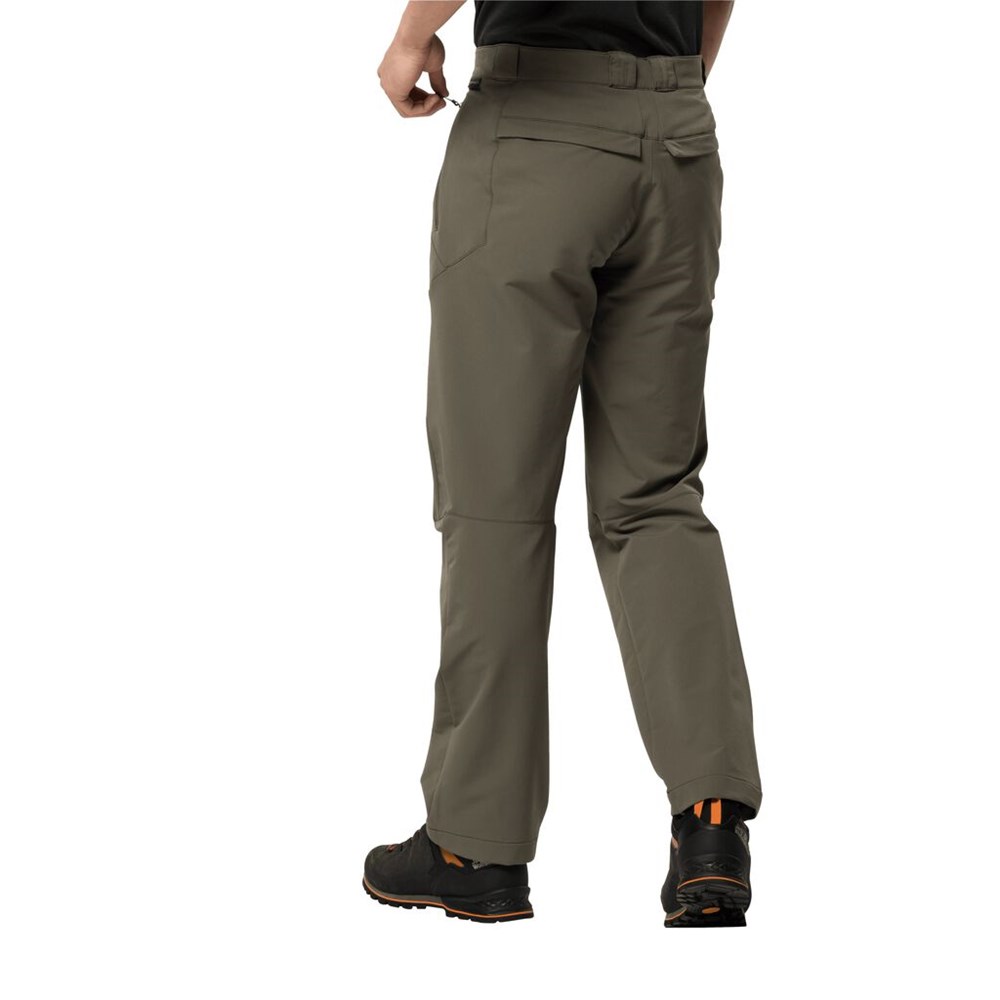 Pantalón softshell Jack Wolfskin Activate Thermic Hombre Grises | MQ6527408