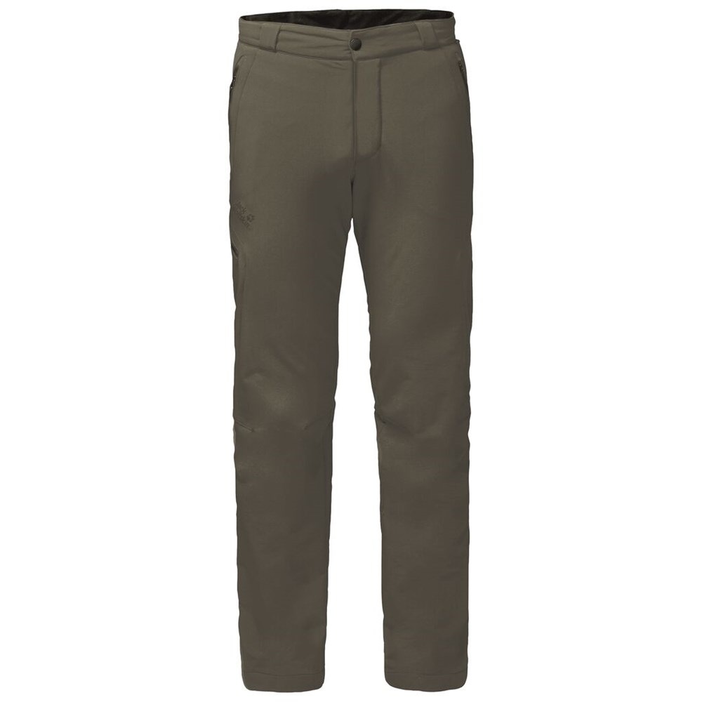 Pantalón softshell Jack Wolfskin Activate Thermic Hombre Grises | MQ6527408