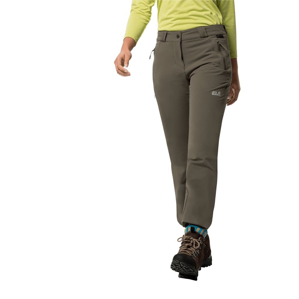 Pantalón softshell Jack Wolfskin Activate Thermic Mujer Grises | XT1562930