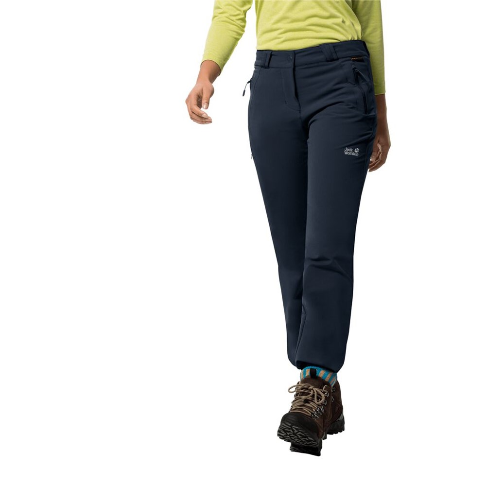 Pantalón softshell Jack Wolfskin Activate Thermic Mujer Azules | CB2175038