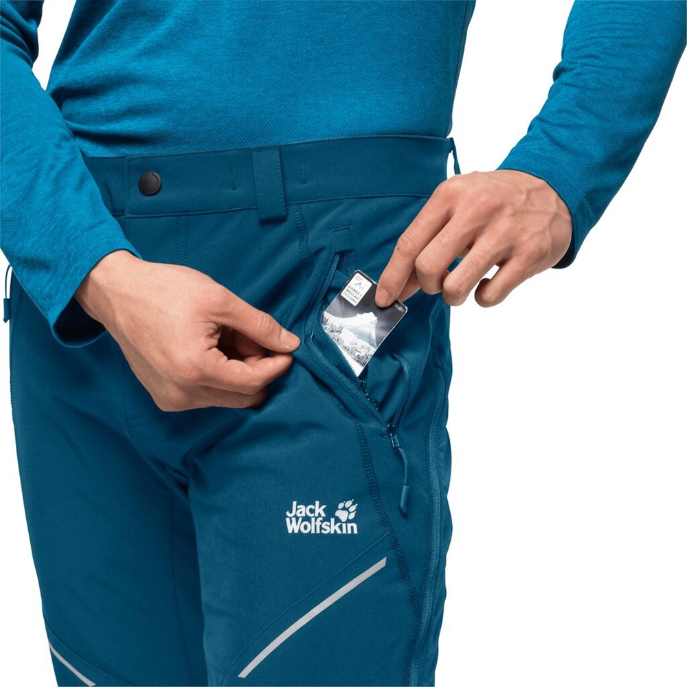 Pantalón softshell Jack Wolfskin Gravity Slopeen Hombre Azules | PY5103627