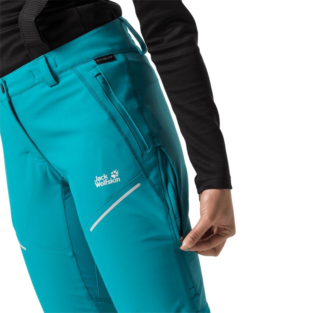 Pantalón softshell Jack Wolfskin Gravity Tour Mujer Azules Oscuro | QA7013269