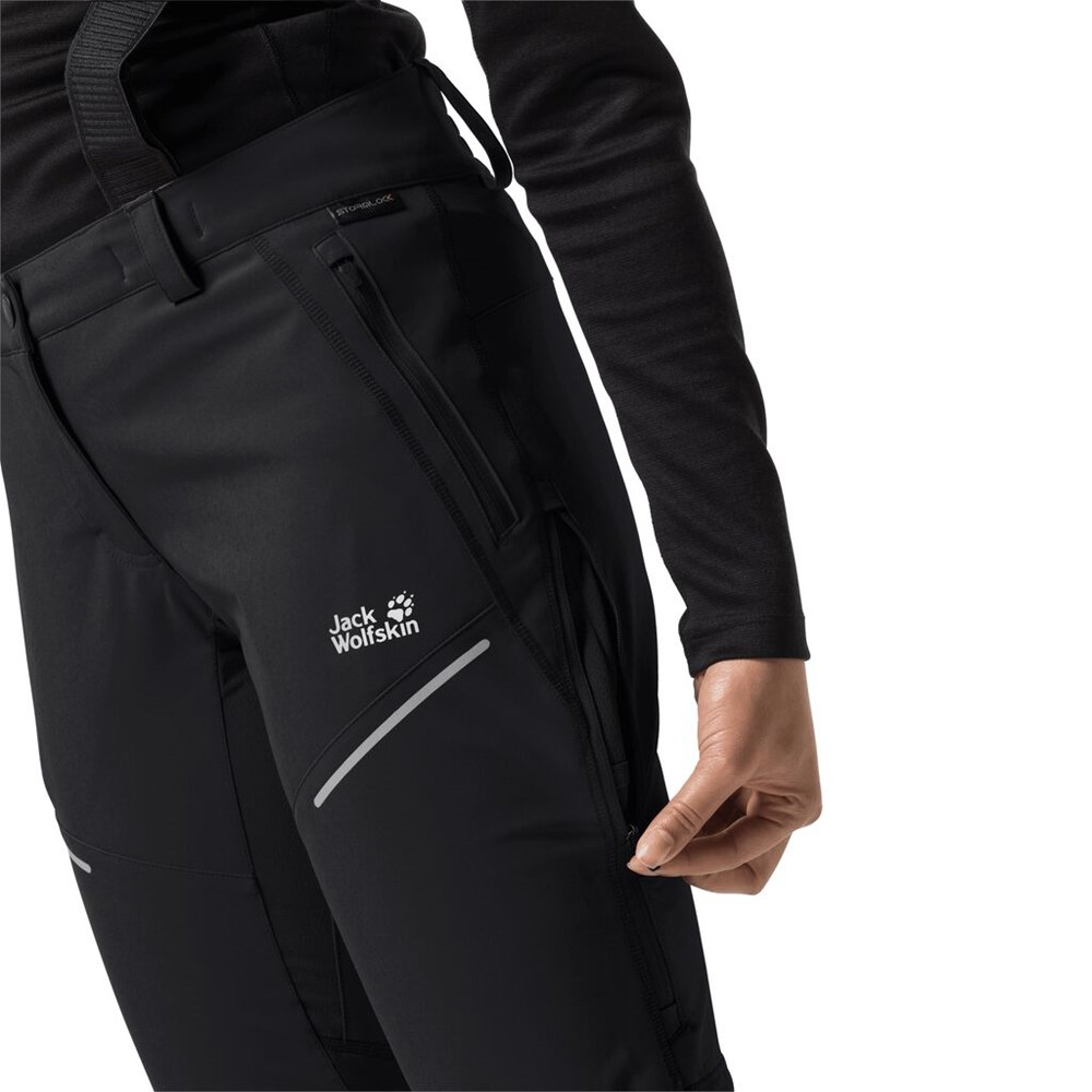 Pantalón softshell Jack Wolfskin Gravity Tour Mujer Negros | IA2873901