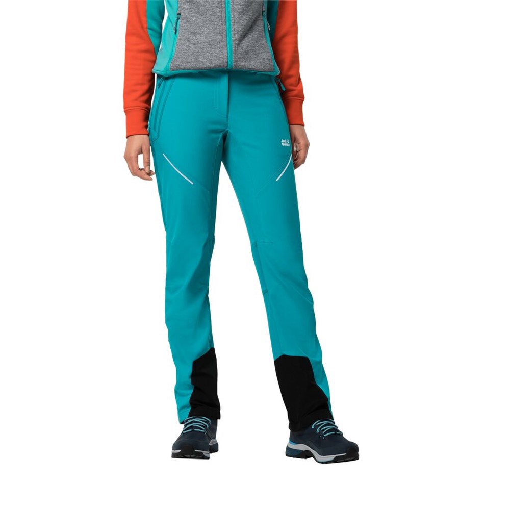 Pantalón softshell Jack Wolfskin Gravity Slope Mujer Azules Oscuro | JM5183972