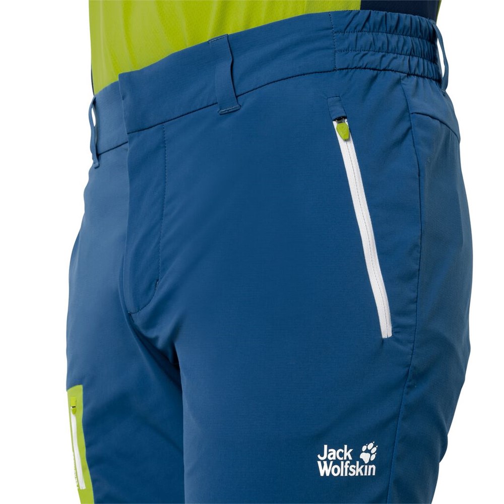 Pantalón softshell Jack Wolfskin Overland Hombre Azules Azules | ZE6293501