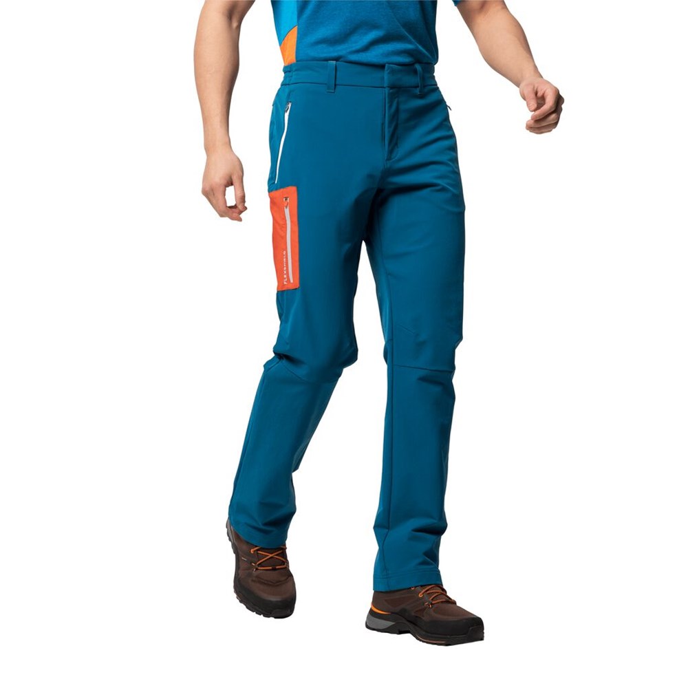 Pantalón softshell Jack Wolfskin Overland Ii Hombre Azules | VE0462398