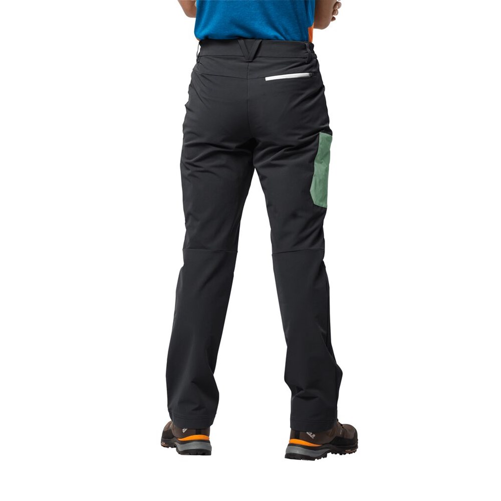 Pantalón softshell Jack Wolfskin Overland Ii Hombre Negros | XU8976435