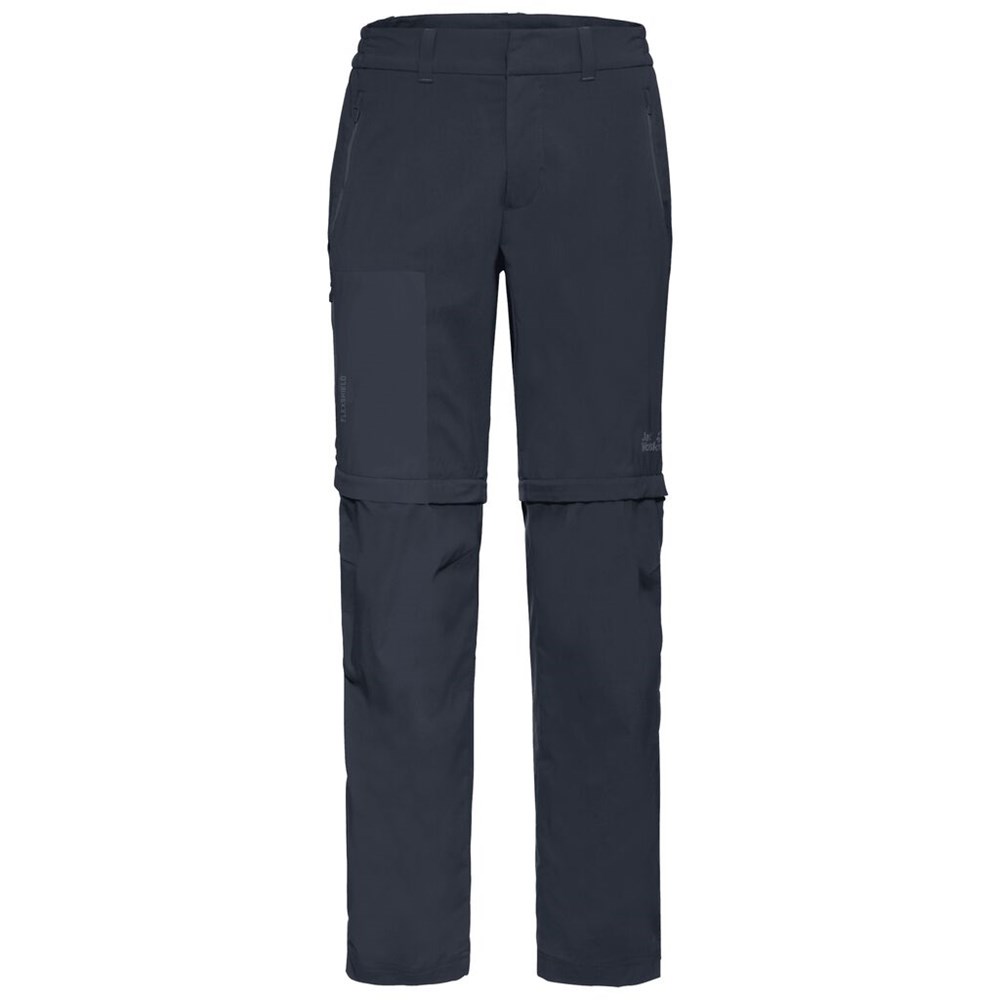 Pantalón softshell Jack Wolfskin Overland Zip Away Hombre Azules | BM7590614