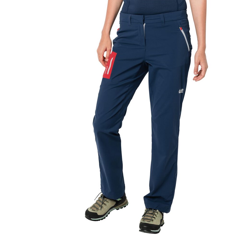 Pantalón softshell Jack Wolfskin Overland Mujer Azules Oscuro | WA0421983