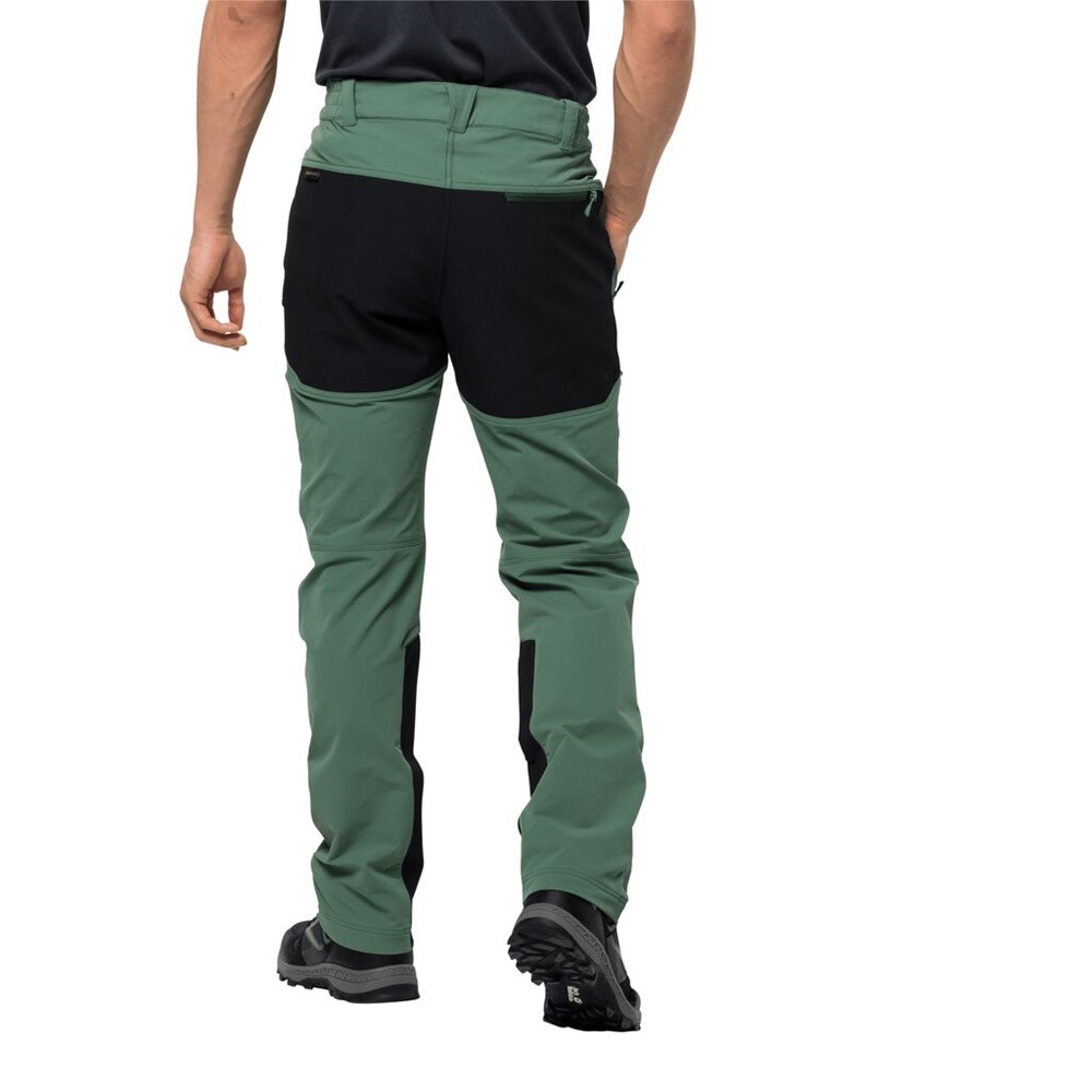 Pantalón softshell Jack Wolfskin Rock Trek Hombre Verde Oliva | PI0369152