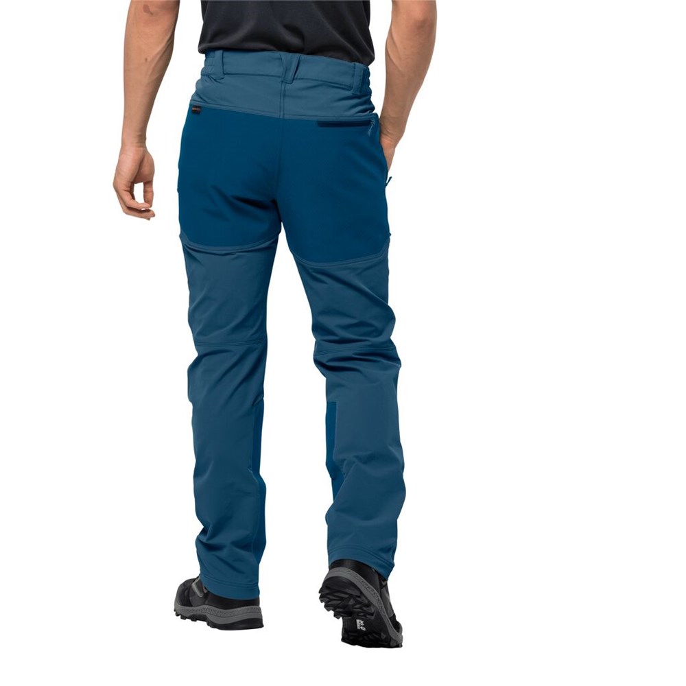 Pantalón softshell Jack Wolfskin Rock Trek Hombre Azules | DZ5671923