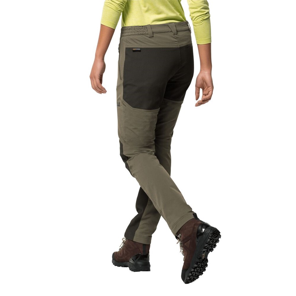 Pantalón softshell Jack Wolfskin Rock Trek Mujer Grises | DJ7536280