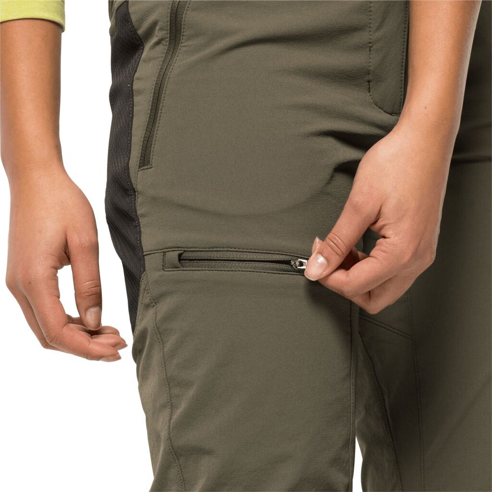 Pantalón softshell Jack Wolfskin Rock Trek Mujer Grises | DJ7536280