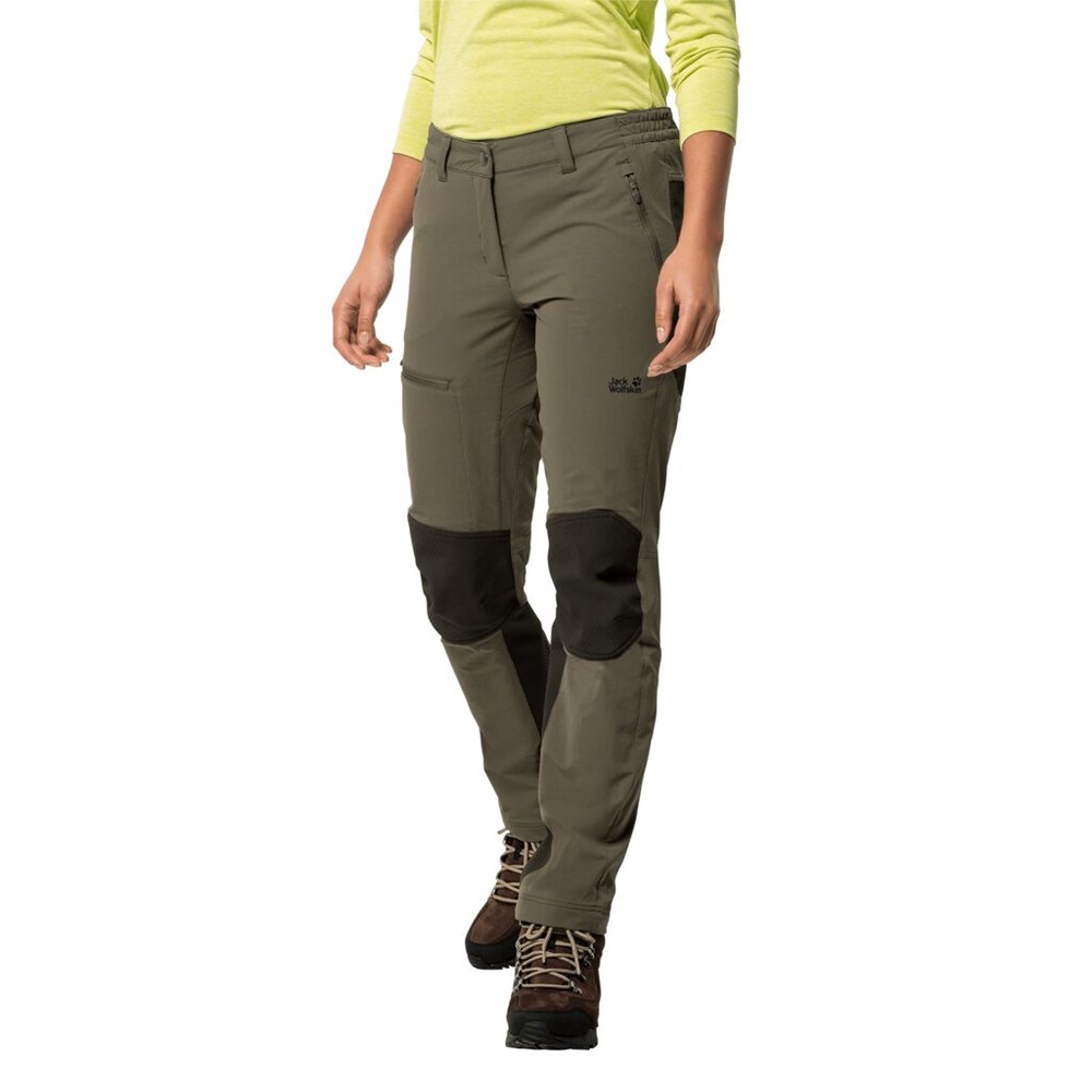 Pantalón softshell Jack Wolfskin Rock Trek Mujer Grises | DJ7536280