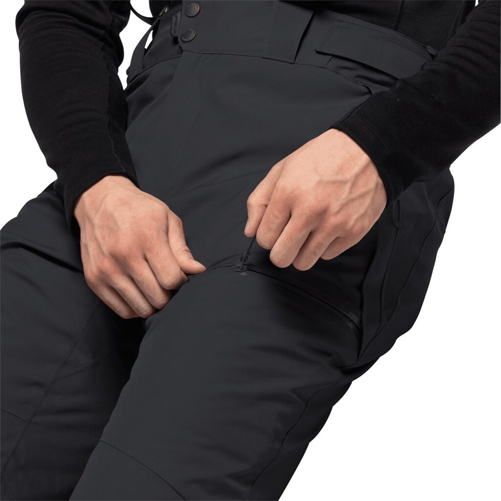 Pantalon Esquí Jack Wolfskin Great Snow Hombre Negros | TF5916027