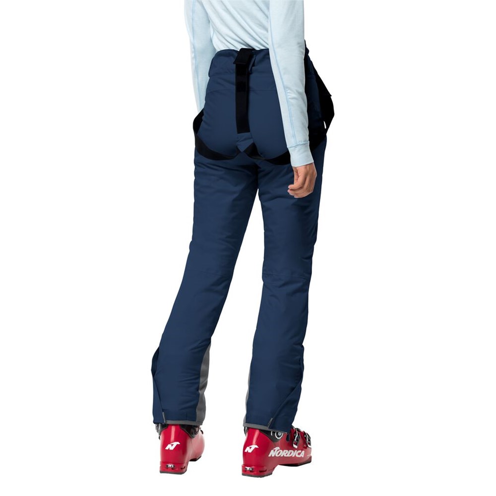 Pantalon Esquí Jack Wolfskin Great Snow Mujer Azules Oscuro | FI4076319