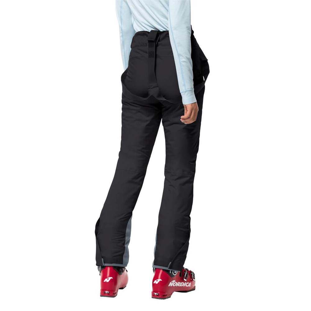 Pantalon Esquí Jack Wolfskin Great Snow Mujer Negros | MR3840915