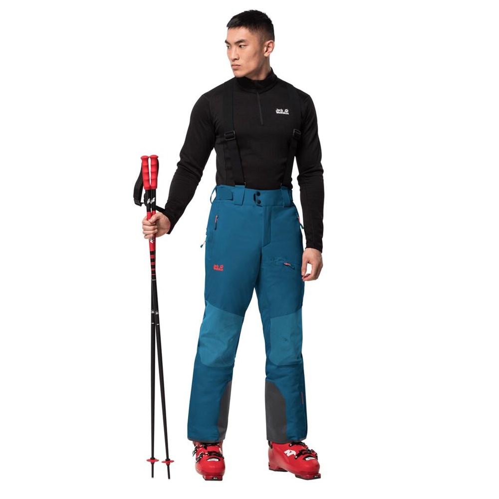 Pantalon Esquí Jack Wolfskin Snow Summit Hombre Azules | CU6498170