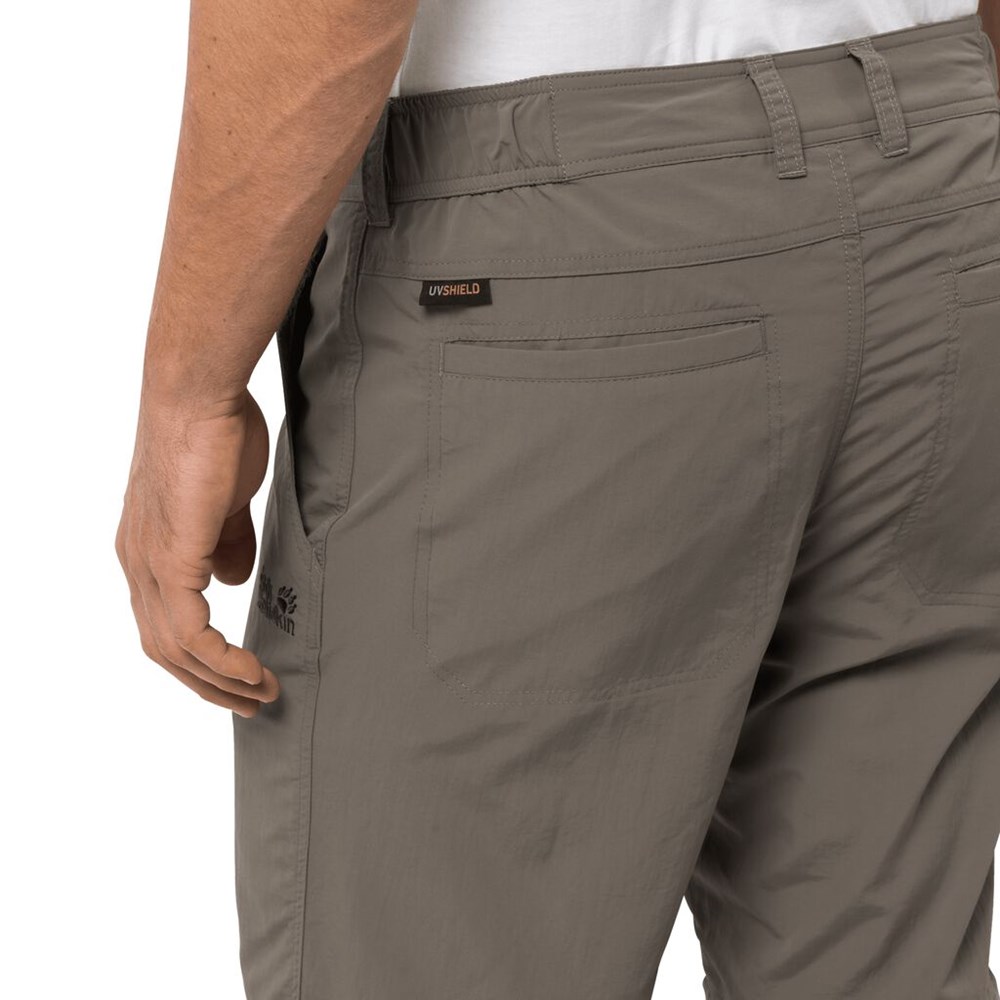 Pantalones Casuales Jack Wolfskin Canyon Zip Off Hombre Grises | OP2847106