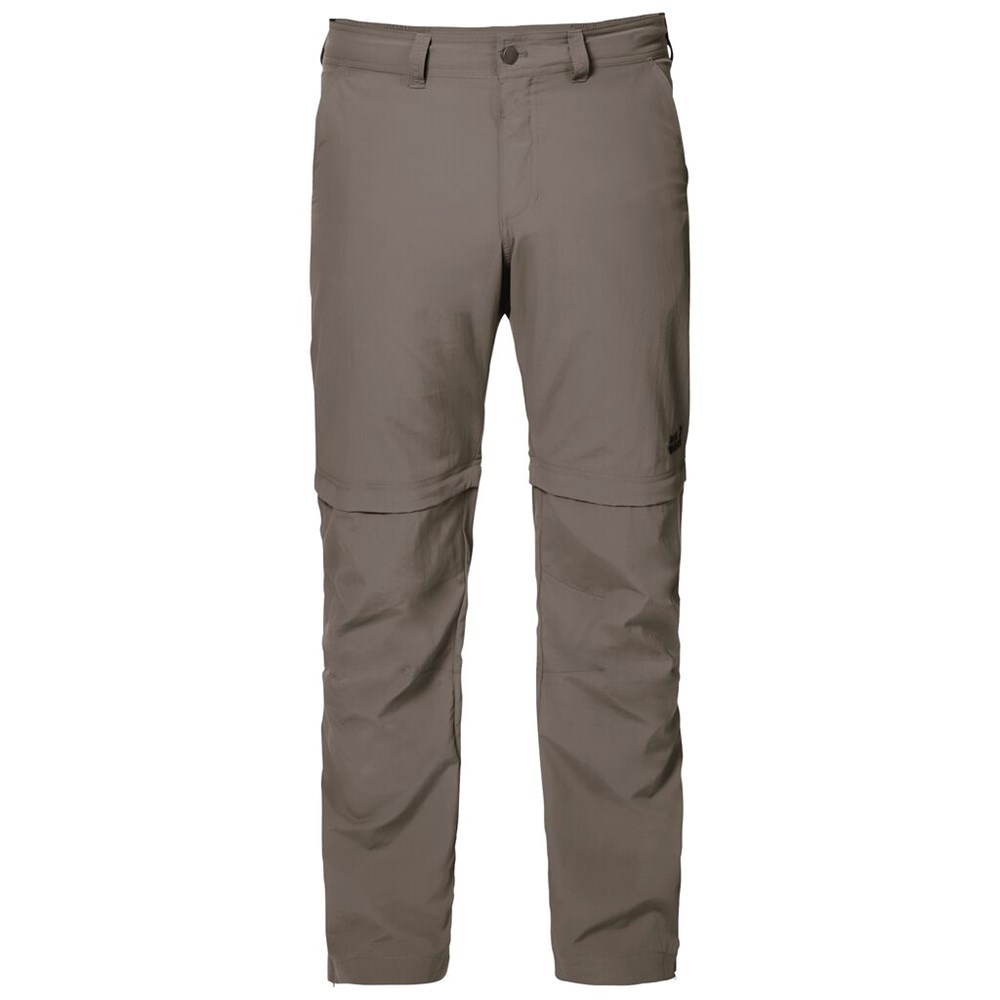 Pantalones Casuales Jack Wolfskin Canyon Zip Off Hombre Grises | OP2847106