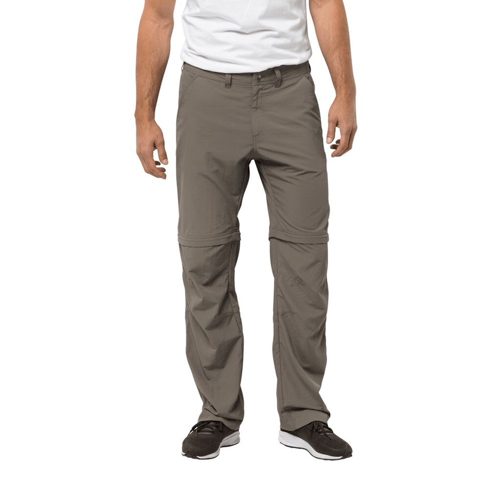 Pantalones Casuales Jack Wolfskin Canyon Zip Off Hombre Grises | OP2847106