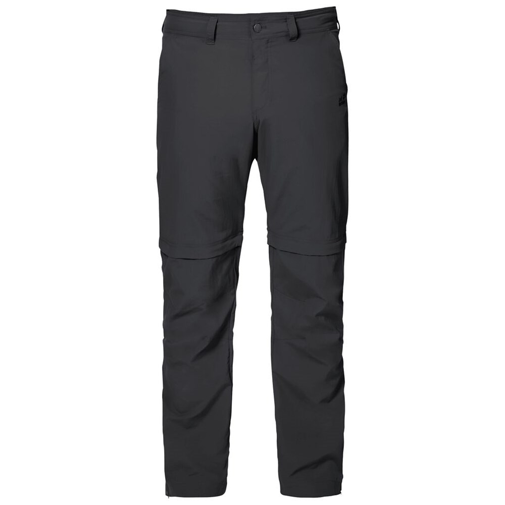 Pantalones Casuales Jack Wolfskin Canyon Zip Off Hombre Negros | IU0921576