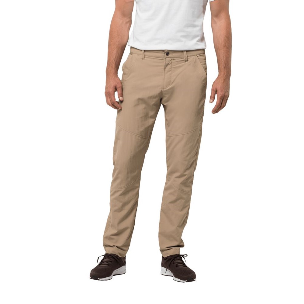 Pantalones Casuales Jack Wolfskin Desert Valleyen Hombre Negros | LS7932408