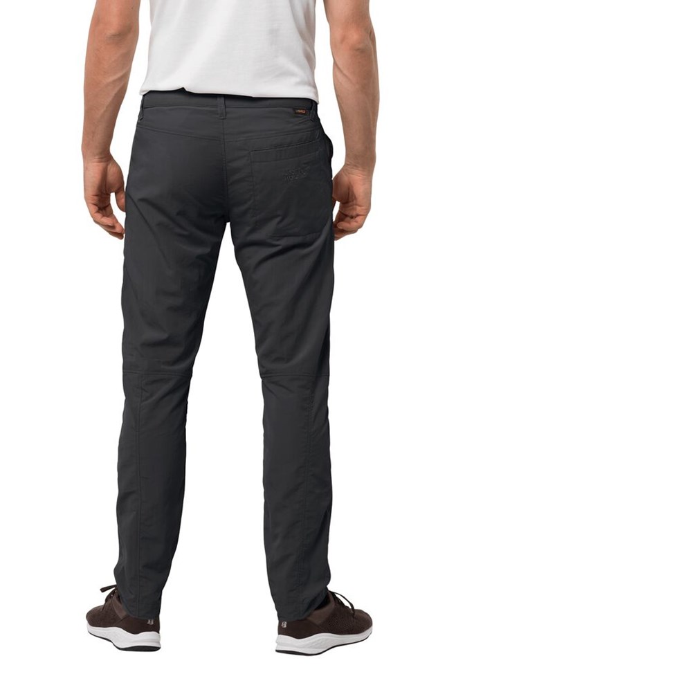 Pantalones Casuales Jack Wolfskin Desert Valleyen Hombre Negros | RJ1958470