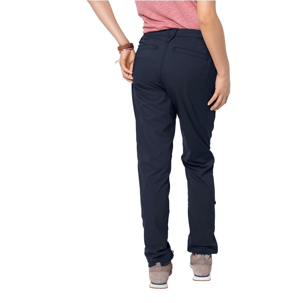 Pantalones Casuales Jack Wolfskin Desert Roll-up Mujer Azules | LZ2864951