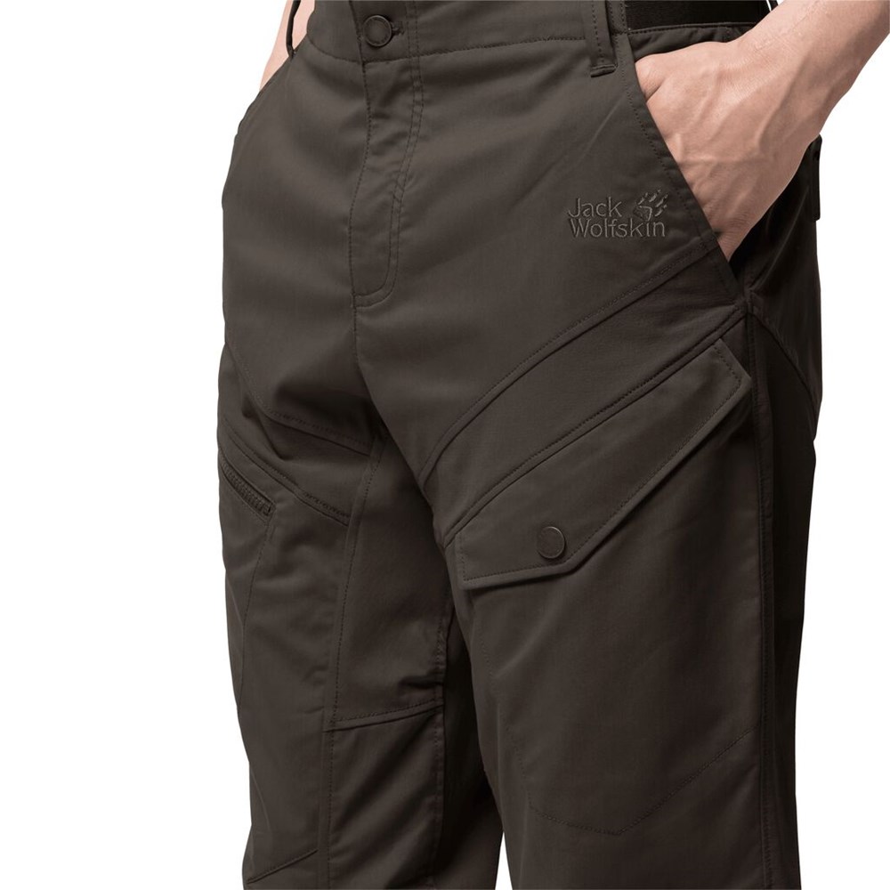 Pantalones Casuales Jack Wolfskin Dover Road Cargo Hombre Grises Marrom | XG9781326