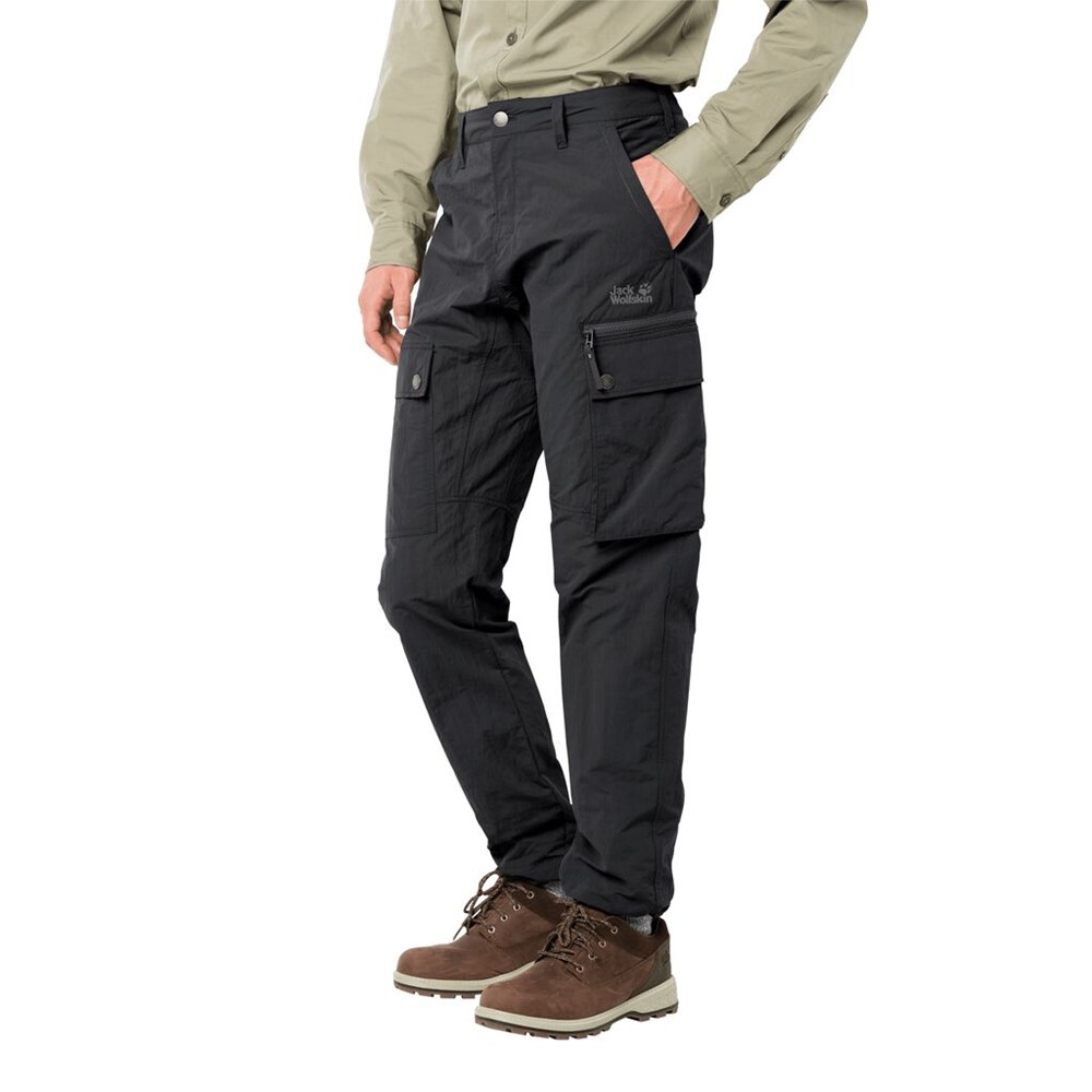 Pantalones Casuales Jack Wolfskin Lakeside Hombre Negros | YR0235468