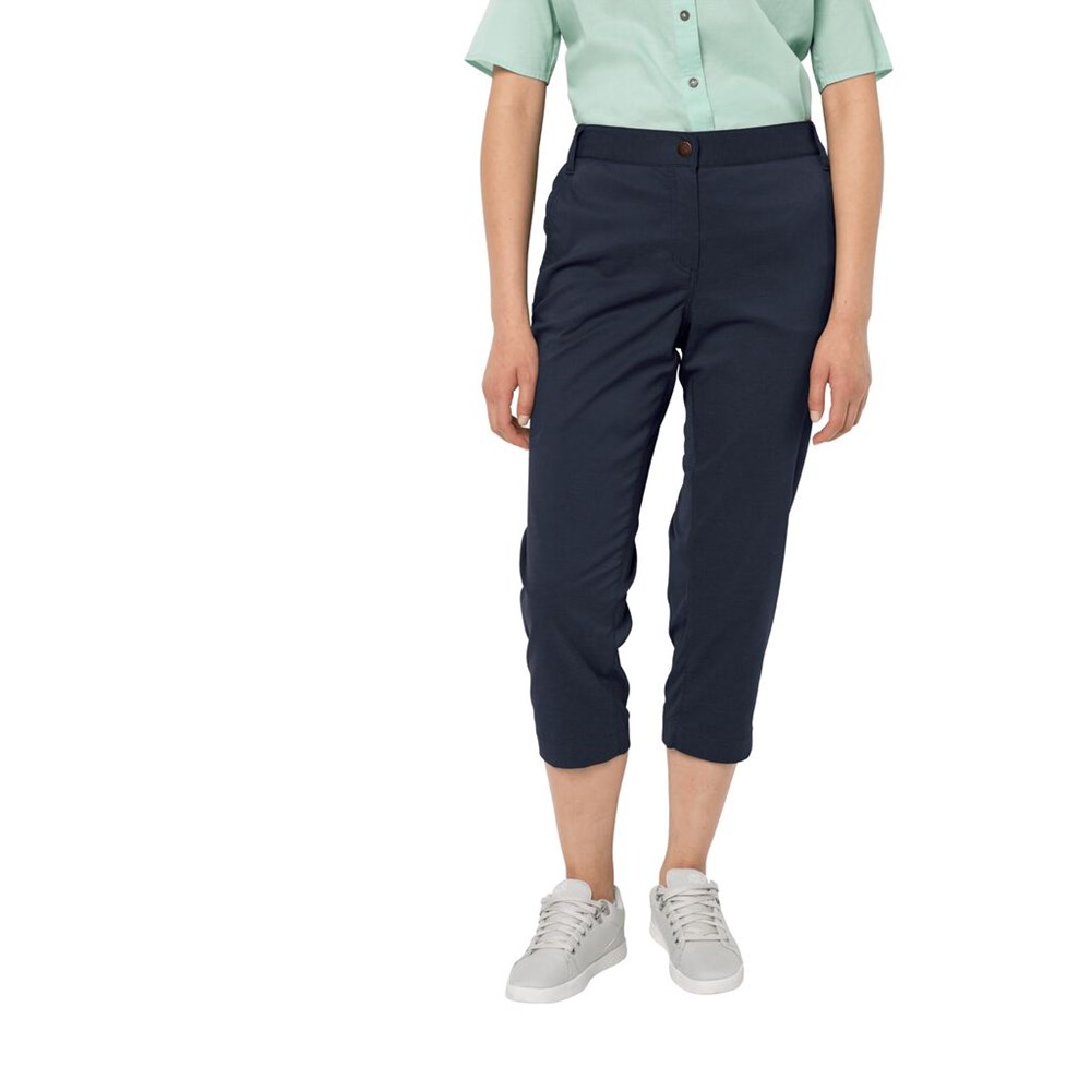 Pantalones Casuales Jack Wolfskin Senegal Mujer Azul Marino Azules | GW4165372