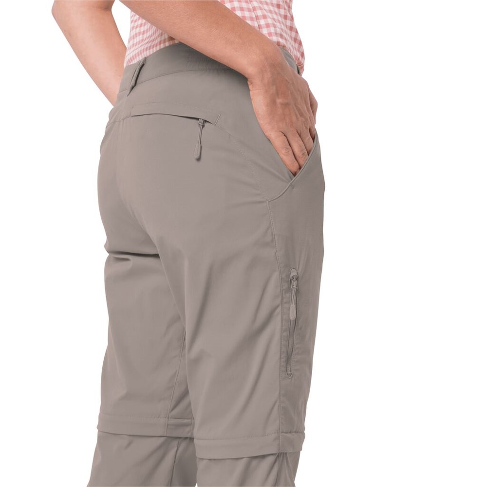 Pantalones De Senderismo Jack Wolfskin Activate Light Zip Off Mujer Grises Claro | WB0391427