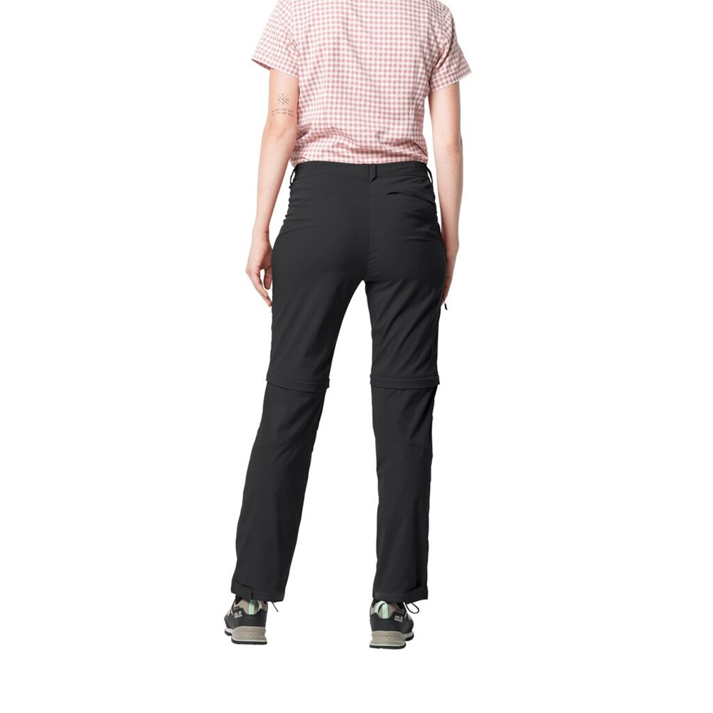 Pantalones De Senderismo Jack Wolfskin Activate Light Zip Off Mujer Negros | FA3596472